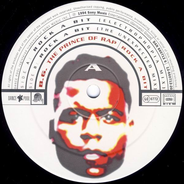 B.G. The Prince Of Rap - Rock A Bit | Dance Pool (DAN 660712 6) - 3