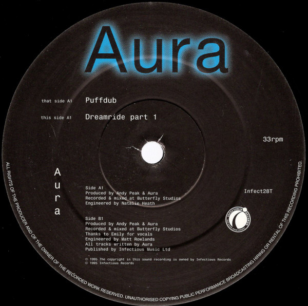Aura - Puffdub / Dreamride Part 1 | Infectious Records (Infect 28T) - 3
