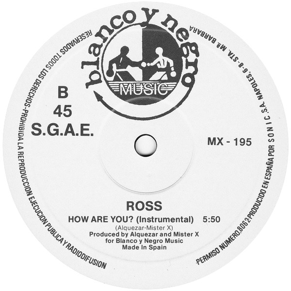 Ross - How Are You? | Blanco Y Negro (MX  195) - 3