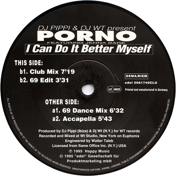 DJ Pippi  &  DJ WT  &  Porno  &  Jenna Bare - I Can Do It Better Myself | Club Tools (edel 0061740CLU) - 6