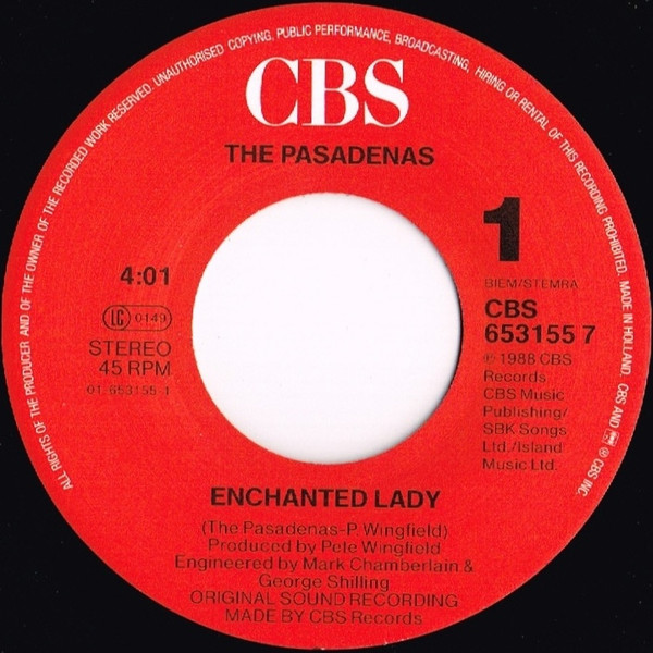 The Pasadenas - Enchanted Lady | CBS (653155 7) - 3 The Pasadenas - Enchanted Lady | CBS (653155 7) - 3
