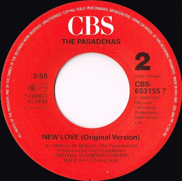 The Pasadenas - Enchanted Lady | CBS (653155 7) - 4 The Pasadenas - Enchanted Lady | CBS (653155 7) - 4