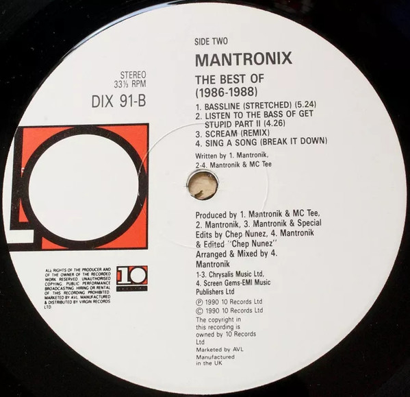 Mantronix - The Best Of (1986-1988) | 10 Records (DIX 91) - 4 Mantronix - The Best Of (1986-1988) | 10 Records (DIX 91) - 4