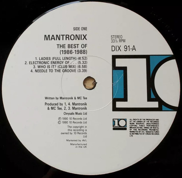 Mantronix - The Best Of (1986-1988) | 10 Records (DIX 91) - 3 Mantronix - The Best Of (1986-1988) | 10 Records (DIX 91) - 3
