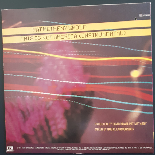 David Bowie / Pat Metheny Group - This Is Not America | EMI America (16 2004826) - main