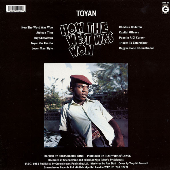Toyan - How The West Was Won | Greensleeves Records (GREL 20) - 2 Toyan - How The West Was Won | Greensleeves Records (GREL 20) - 2