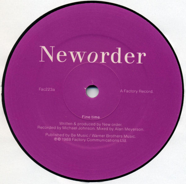 New Order - Fine Time | Factory (Fac223) - 3
