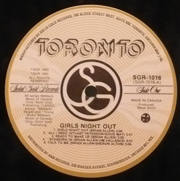 Toronto - Girls Night Out | Solid Gold Records (SGR 1016) - 3 Toronto - Girls Night Out | Solid Gold Records (SGR 1016) - 3