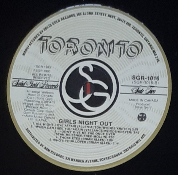 Toronto - Girls Night Out | Solid Gold Records (SGR 1016) - 4 Toronto - Girls Night Out | Solid Gold Records (SGR 1016) - 4