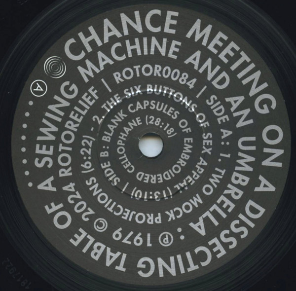 Nurse With Wound - Chance Meeting On A Dissecting Table Of A Sewing Machine And An Umbrella | Rotorelief (ROTOR 0084) - 4