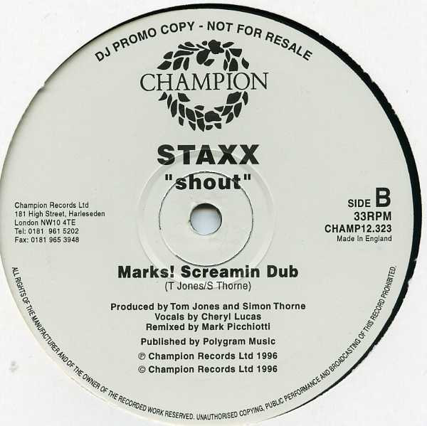 Staxx - Shout | Champion (CHAMP12.323) - 2