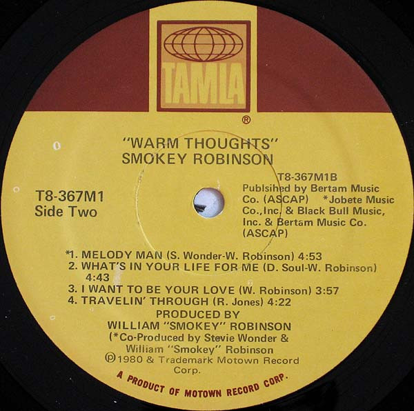 Smokey Robinson - Warm Thoughts | Tamla (T8-367M1) - 3 Smokey Robinson - Warm Thoughts | Tamla (T8-367M1) - 3
