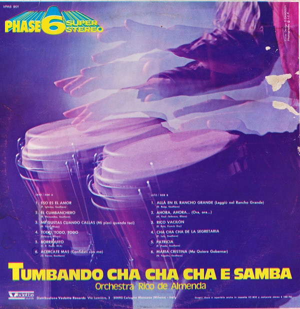 Rico De Almenda Orchestra - Tumbando Cha Cha Cha E Samba | Phase 6 Super Stereo (VPAS 901) - 2