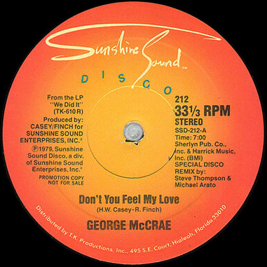 George McCrae - Don't You Feel My Love | Sunshine Sound Disco (212)