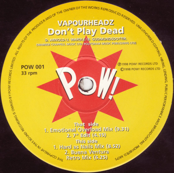 Vapourheadz - Don't Play Dead | Pow! (POW 001) - 3