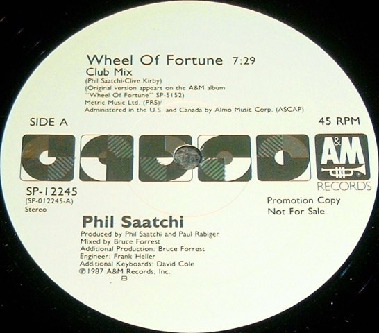Phil Saatchi - Wheel Of Fortune  | A&M Records (SP-12245)