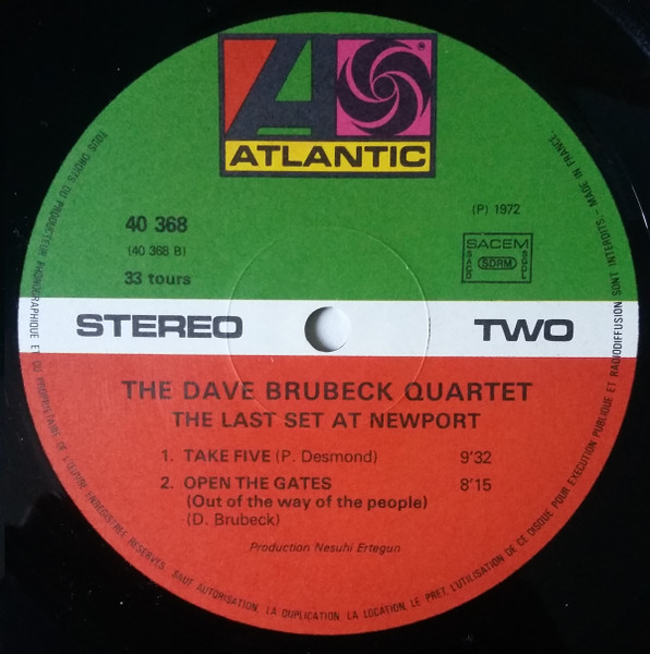 The Dave Brubeck Quartet - The Last Set At Newport | Atlantic (ATL 40 368) - 4