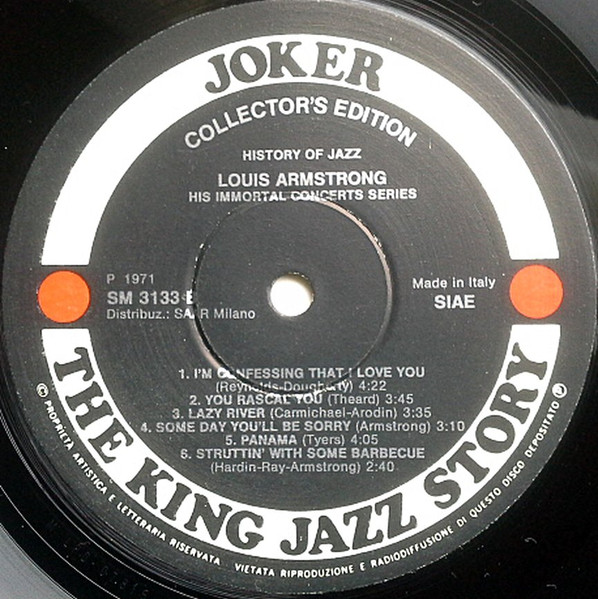 Louis Armstrong - His Immortal Concerts Series | Joker (SM 3133) - 3