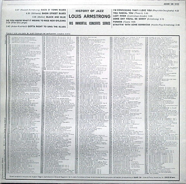 Louis Armstrong - His Immortal Concerts Series | Joker (SM 3133) - 2