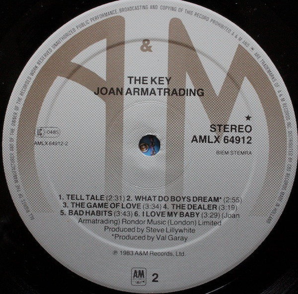 Joan Armatrading - The Key | A&M Records (AMLX 64912) - 2