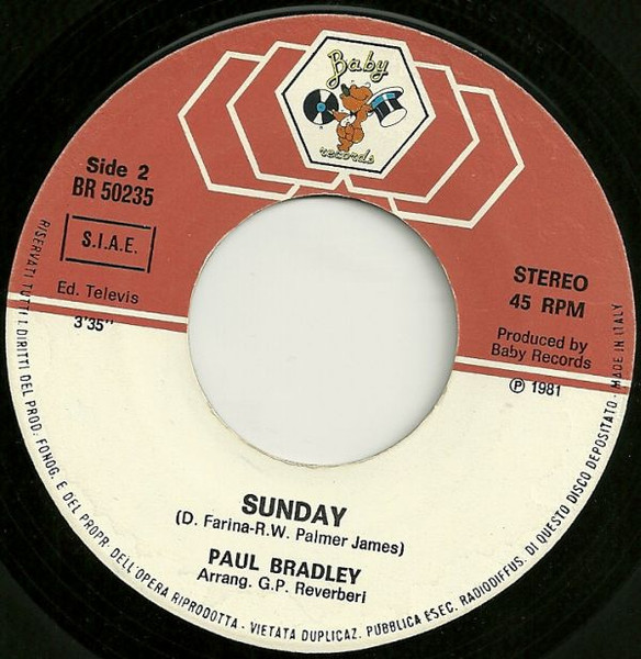 Paul Bradley Couling - Let It Be Love / Sunday | Baby Records (BR 50235) - 4 Paul Bradley Couling - Let It Be Love / Sunday | Baby Records (BR 50235) - 4