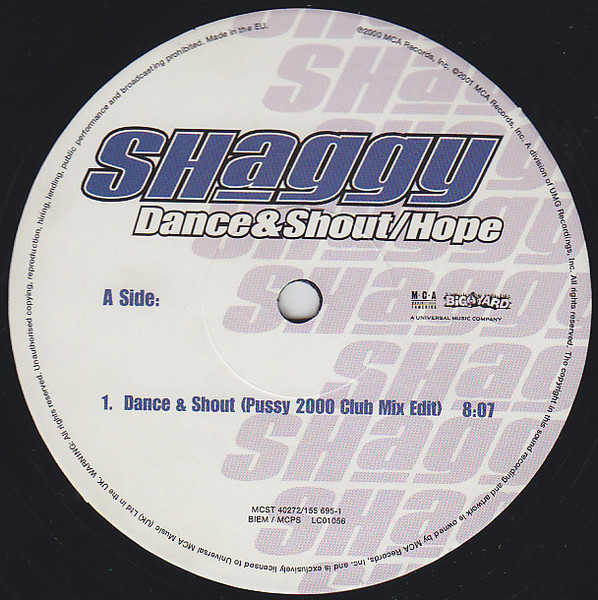 Shaggy - Dance & Shout / Hope | MCA Records (MCST 40272) - 2