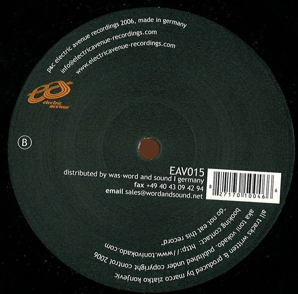 Toni Vokado - Touch EP | Electric Avenue Recordings (EAV015) - 2