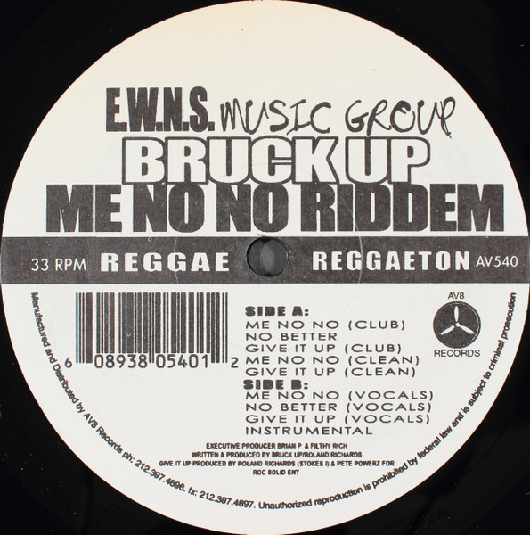 Bruck Up - Me No No Ridden | AV8 Records (AV540)