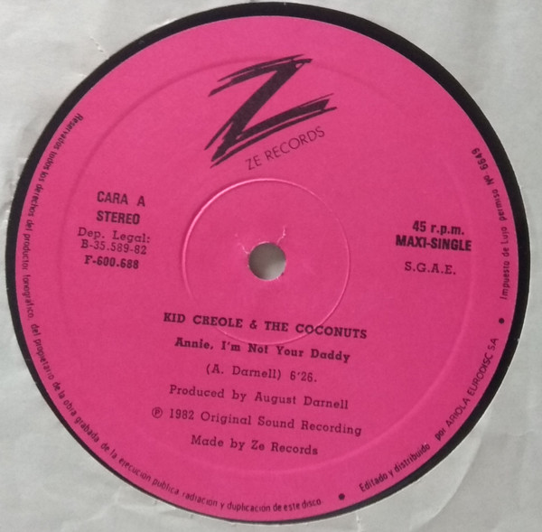 Kid Creole And The Coconuts - Annie, I'm Not Your Daddy (Annie, No Soy Tu Padre) | ZE Records (F-600.688) - 4