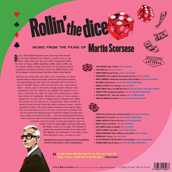 Various - Rollin' The Dice (Music From The Films Of Martin Scorsese) | New Continent (101043) - 2