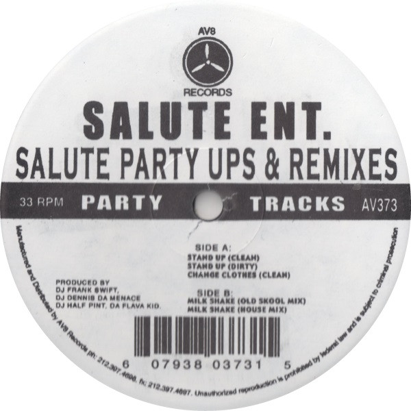 Salute Entertainment - Salute Party Ups & Remixes | AV8 Records (AV373)