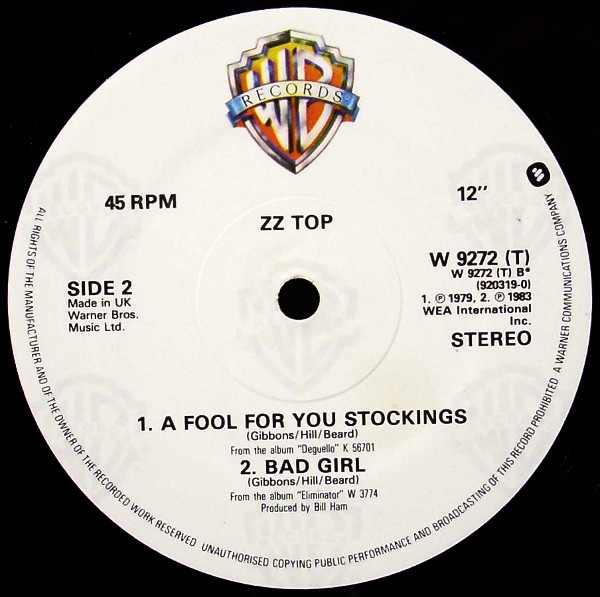ZZ Top - Legs (Metal Mix) | Warner Bros. Records (W9272T) - 4