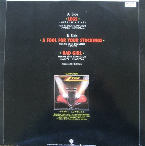 ZZ Top - Legs (Metal Mix) | Warner Bros. Records (W9272T) - 2