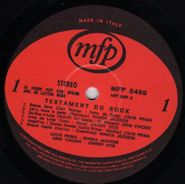 Various - Testament Du Rock | Music For Pleasure (MFP 5489) - 2