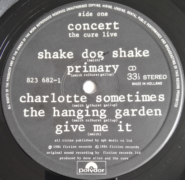 The Cure - Concert - The Cure Live | Polydor (823 682-1) - 3 The Cure - Concert - The Cure Live | Polydor (823 682-1) - 3