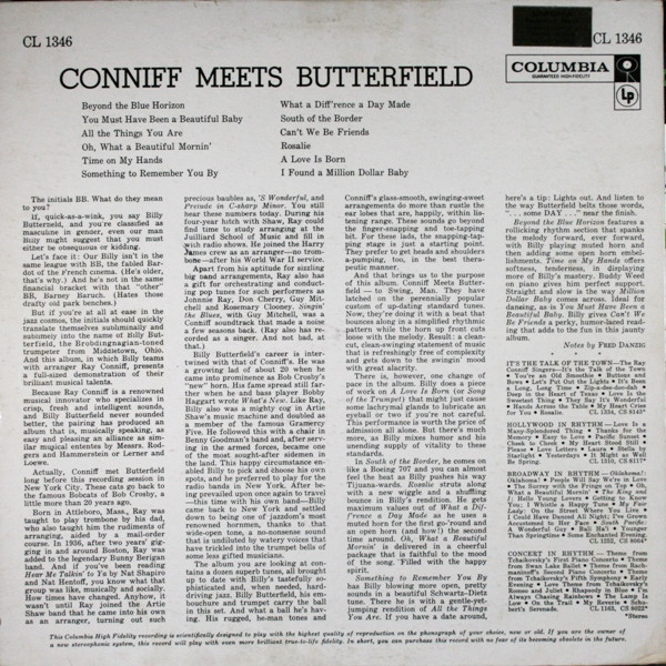 Ray Conniff And Billy Butterfield - Conniff Meets Butterfield | Columbia (CL 1346) - 2