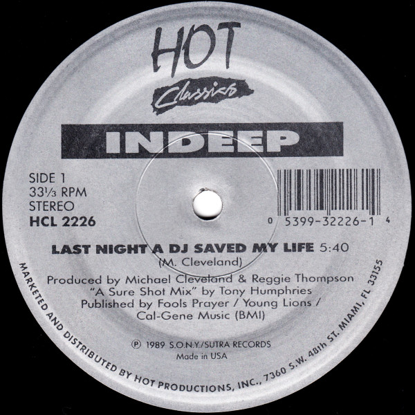 Indeep / Denroy Morgan - Last Night A DJ Saved My Life / I'll Do Anything For You | Hot Classics (HCL 2226)