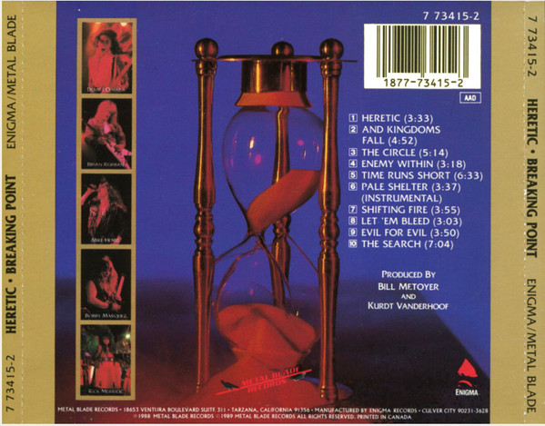 Heretic - Breaking Point CD | Metal Blade Records (7 73415-2) - 2