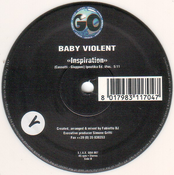 Baby Violent - Inspiration | Go Ahead Records (GOA 007) - main