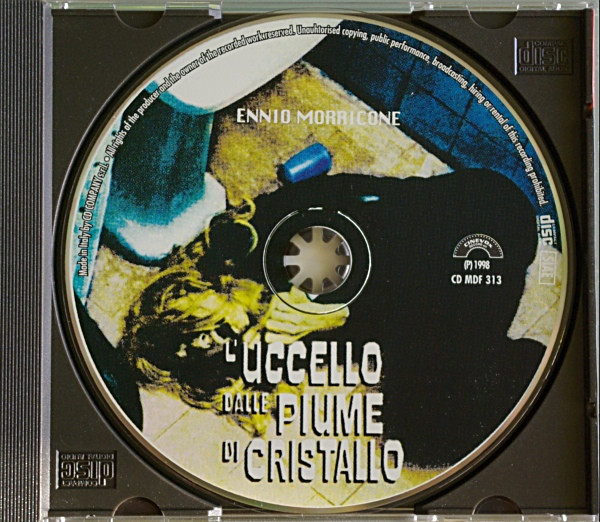 Ennio Morricone - L'Uccello Dalle Piume Di Cristallo - The Original Motion Picture Soundtrack - CD | Cinevox Record (CD MDF 313) - 2 Ennio Morricone - L'Uccello Dalle Piume Di Cristallo - The Original Motion Picture Soundtrack - CD | Cinevox Record (CD MDF 313) - 2