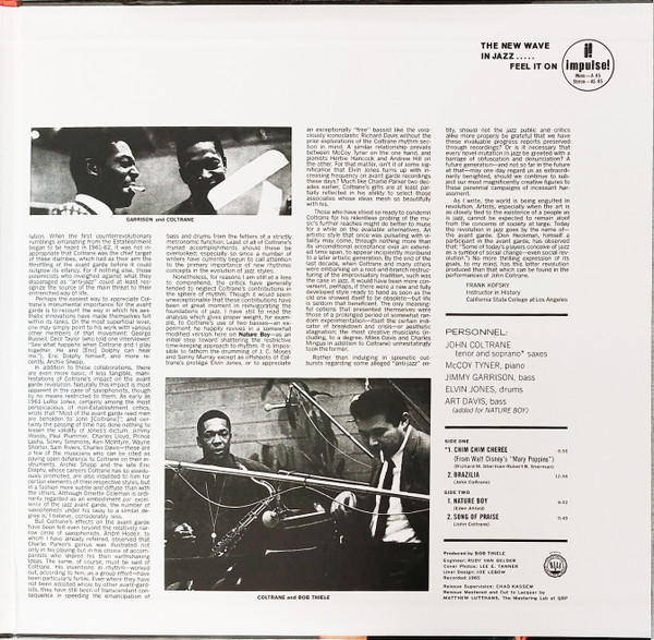 The John Coltrane Quartet - The John Coltrane Quartet Plays | Impulse! (602475813019) - 3