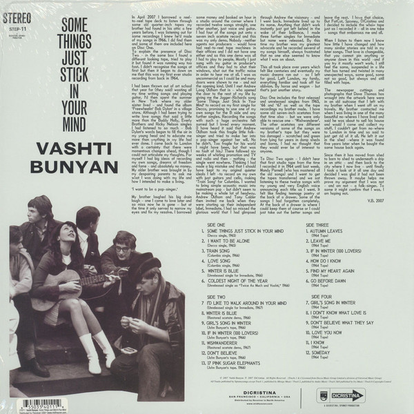Vashti Bunyan - Some Things Just Stick In Your Mind (Singles And Demos 1964 To 1967) | Dicristina Stair Builders (STEP-11) - 2 Vashti Bunyan - Some Things Just Stick In Your Mind (Singles And Demos 1964 To 1967) | Dicristina Stair Builders (STEP-11) - 2