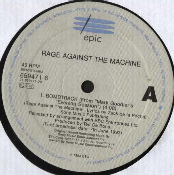 Rage Against The Machine - Bombtrack | Epic (659471 6) - 2
