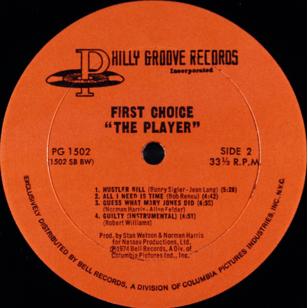 First Choice - The Player | Philly Groove Records Incorporated (PG 1502) - 4