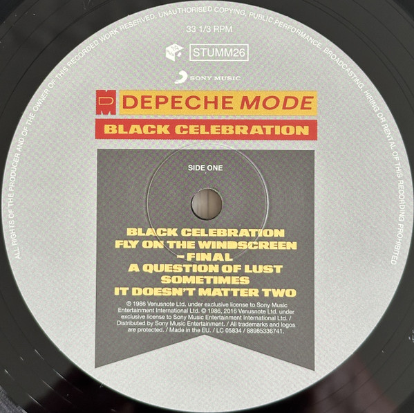 Depeche Mode - Black Celebration | Mute (STUMM26) - 3 Depeche Mode - Black Celebration | Mute (STUMM26) - 3
