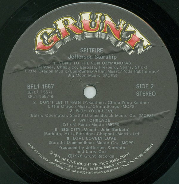 Jefferson Starship - Spitfire | Grunt (BFL1-1557) - 4