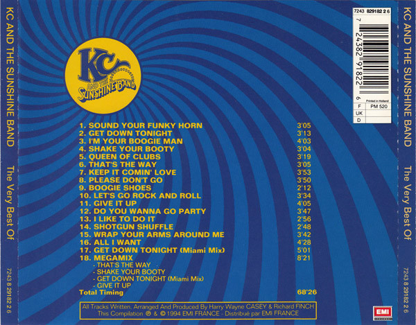 KC & The Sunshine Band - The Very Best Of | EMI France (7243 8 29182 2 6) - 2