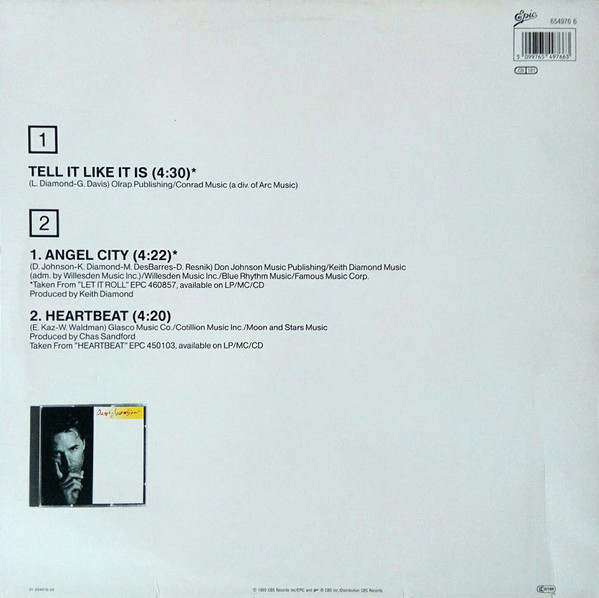 Don Johnson - Tell It Like It Is | Epic (EPC 654976 6) Don Johnson - Tell It Like It Is | Epic (EPC 654976 6)