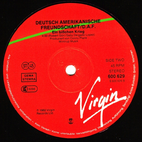 Deutsch Amerikanische Freundschaft - Kebab-Träume / Ein Bisschen Krieg | Virgin (600 629) - 3