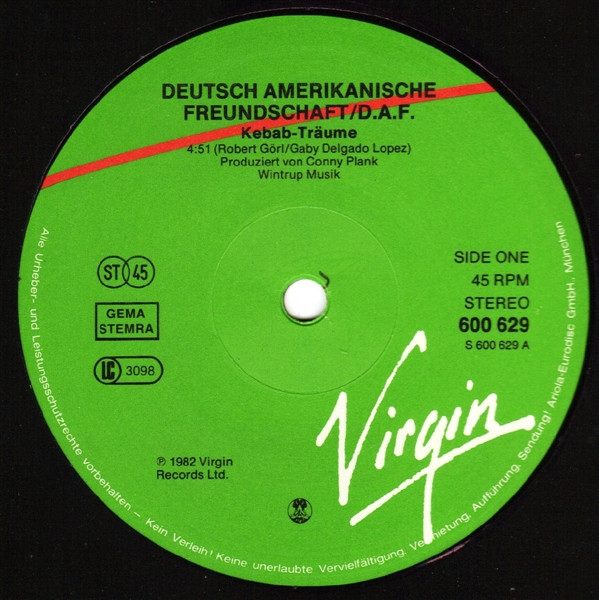 Deutsch Amerikanische Freundschaft - Kebab-Träume / Ein Bisschen Krieg | Virgin (600 629) - 2